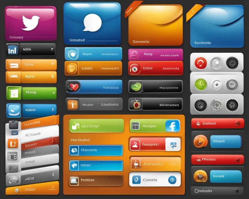 sociale media knoppen en widgets