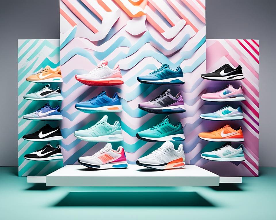 floating sneaker display
