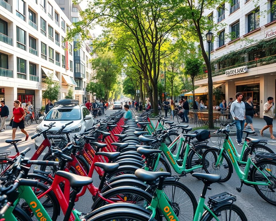 elektrische fietsen in de stad