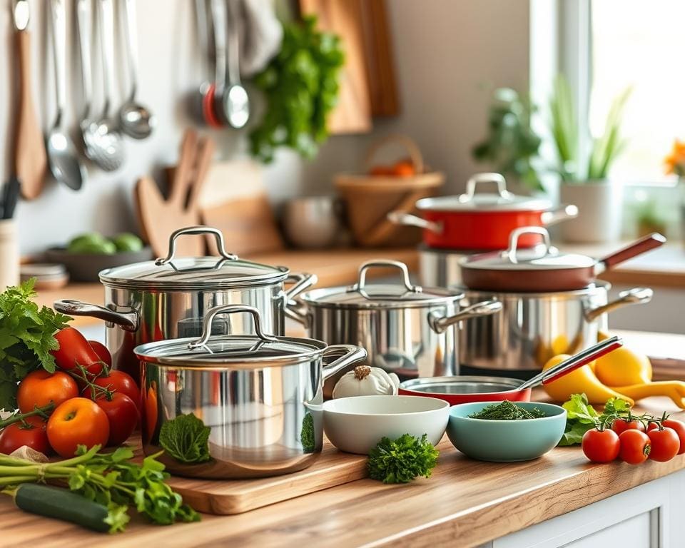 Kookpannen voor dagelijks gebruik in de keuken