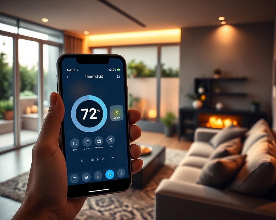 Thermostaat app in huisautomatisering